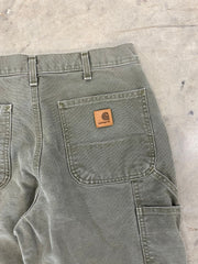 Vintage Carhartt Green Carpenter Work Pants Size 32x32