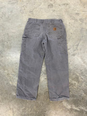 Vintage Carhartt Gray Carpenter Work Pants Size 34x30