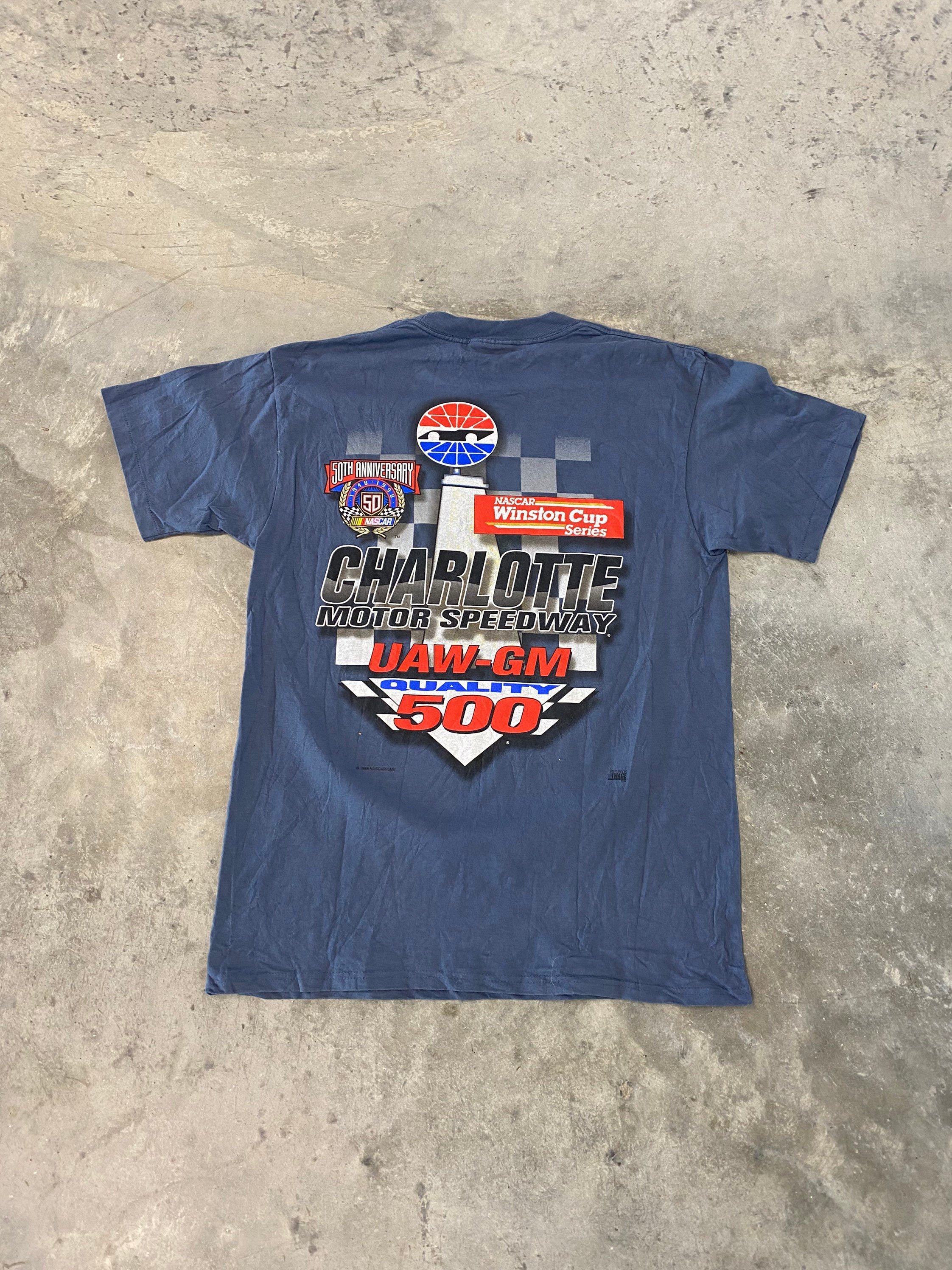 Vintage 90s Nascar Charlotte Motor Speedway T-Shirt Size Large
