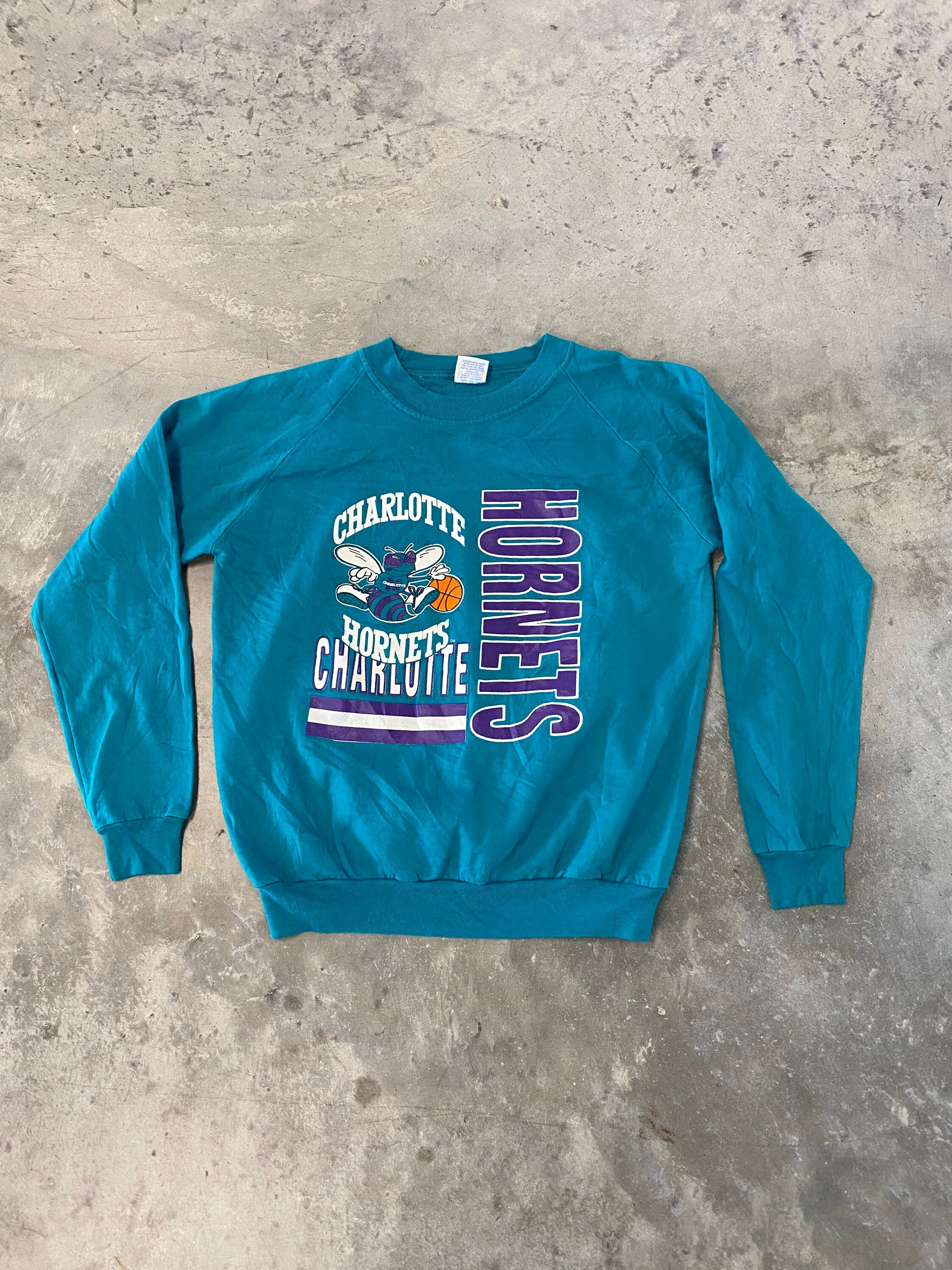 90s Charlotte Hornets Sweatshirt - Men's Medium, Women's Large