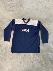 Vintage 90s Fila Long Sleeve T-Shirt Jersey Size Medium