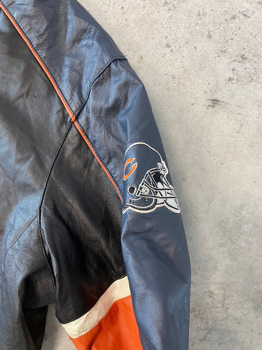Vintage Chicago Bears Leather Jacket Size 2XL